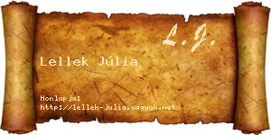 Lellek Júlia névjegykártya